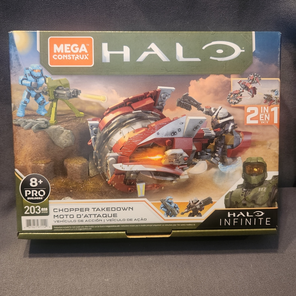Mega Construx Halo Chopper Takedown Building Set - Red and Gray